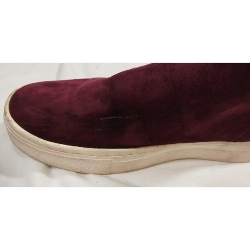 H & M Wine‎ Red Zip Ankle Sneakers Size 6